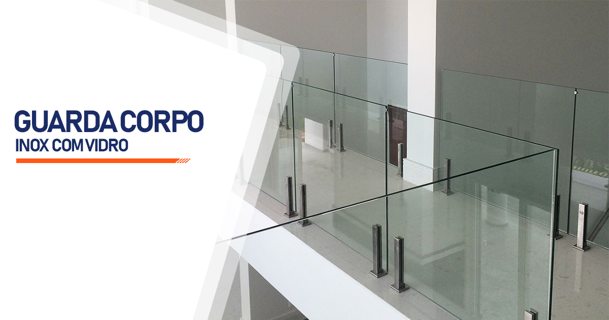 Guarda Corpo de Inox com Vidro  Planaltina